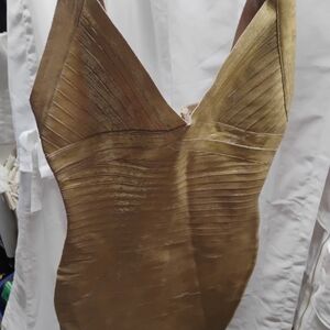 Kardashian Kollection Metallic Gold Dress